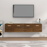 Wall Cabinets 2 pcs Brown Oak 80x35x36.5 cm Engineered Wood