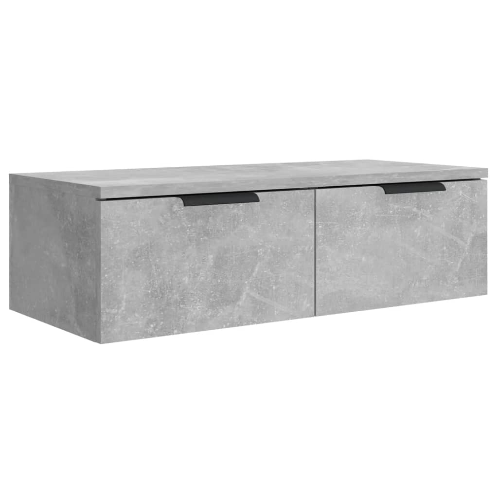 Wall Cabinets 2 pcs Concrete Grey 68x30x20 cm Engineered Wood