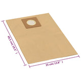 Wet Dry Vacuum Cleaner Paper Bags 10 pcs Brown