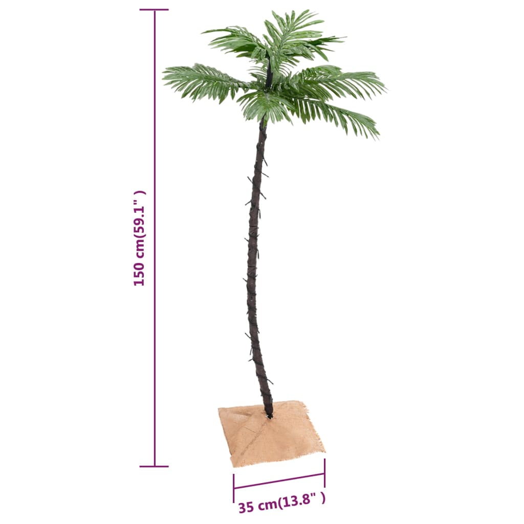 LED Palm Tree Warm White 88 LEDs 150 cm