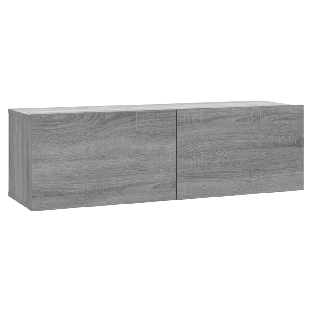 Wall-mounted TV Cabinet Set Grey Sonoma Engineered Wood