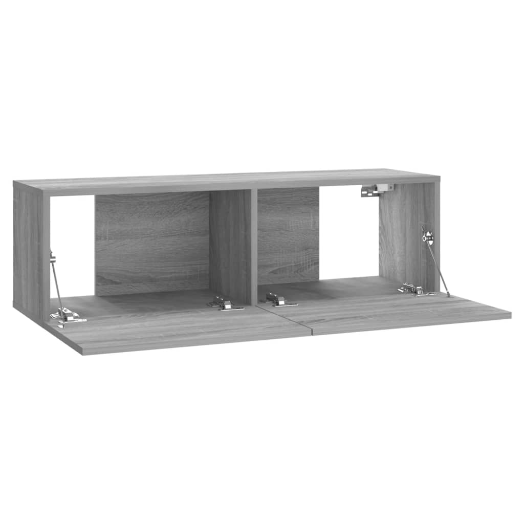 Wall-mounted TV Cabinet Set Grey Sonoma Engineered Wood