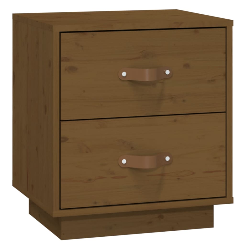 Bedside Cabinet Honey Brown 40x34x45 cm Solid Wood Pine