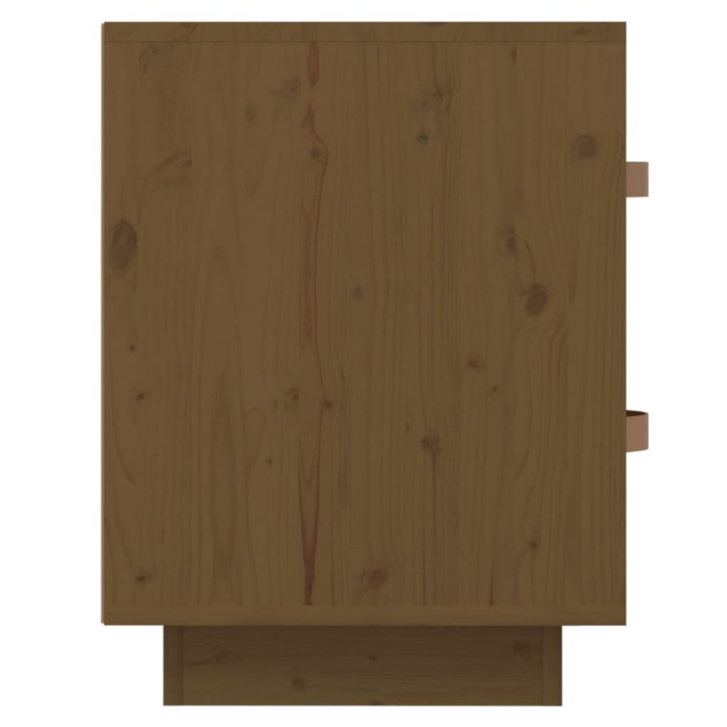 Bedside Cabinet Honey Brown 40x34x45 cm Solid Wood Pine