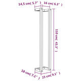 Towel Rack White 23x18x110 cm Solid Wood Pine