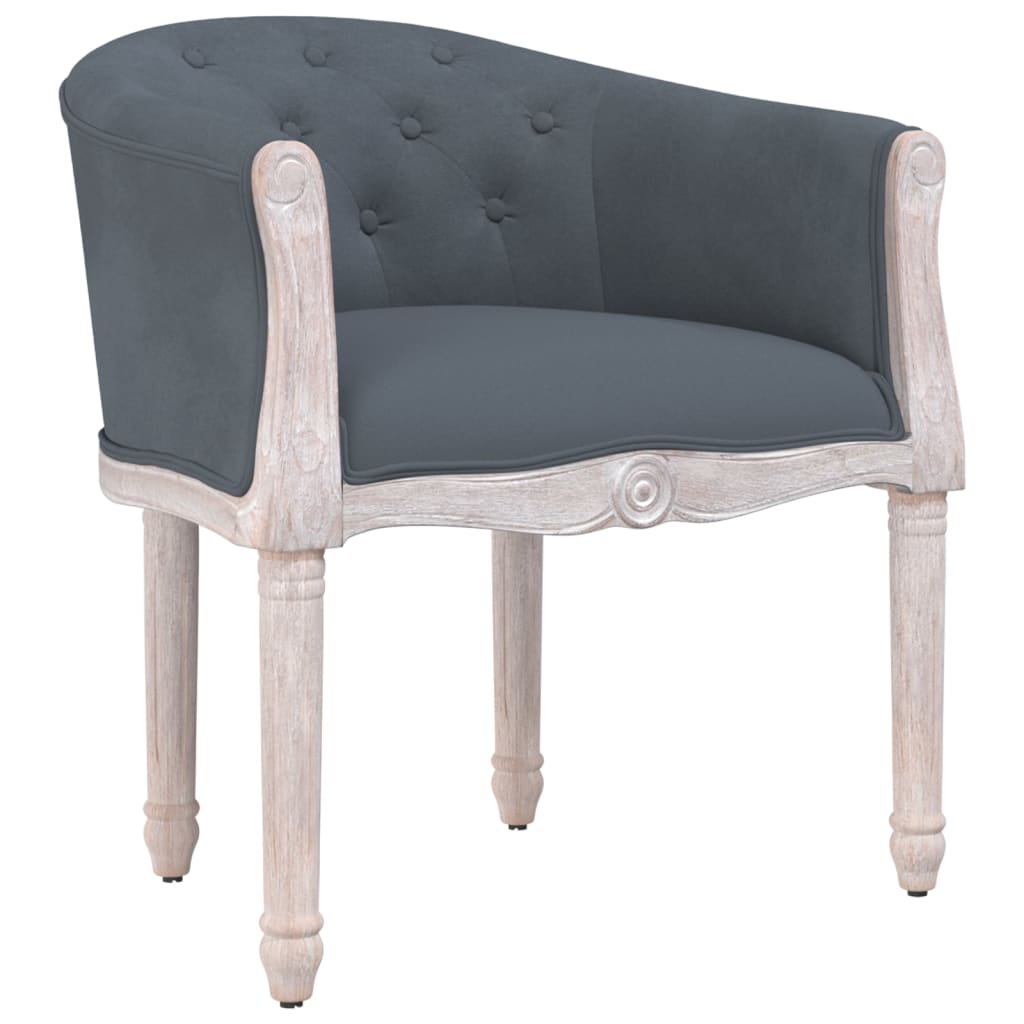 Dining Chair Dark Grey Velvet