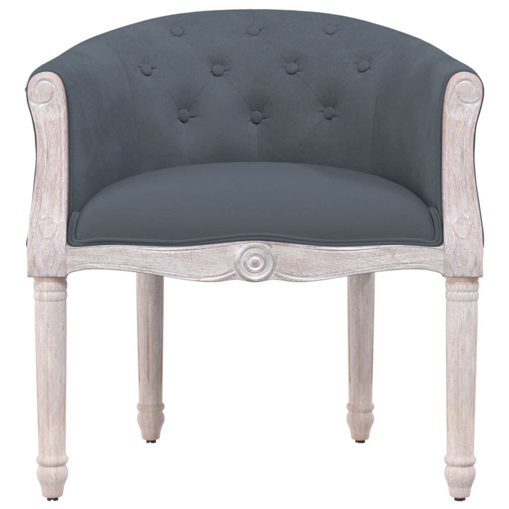 Dining Chair Dark Grey Velvet