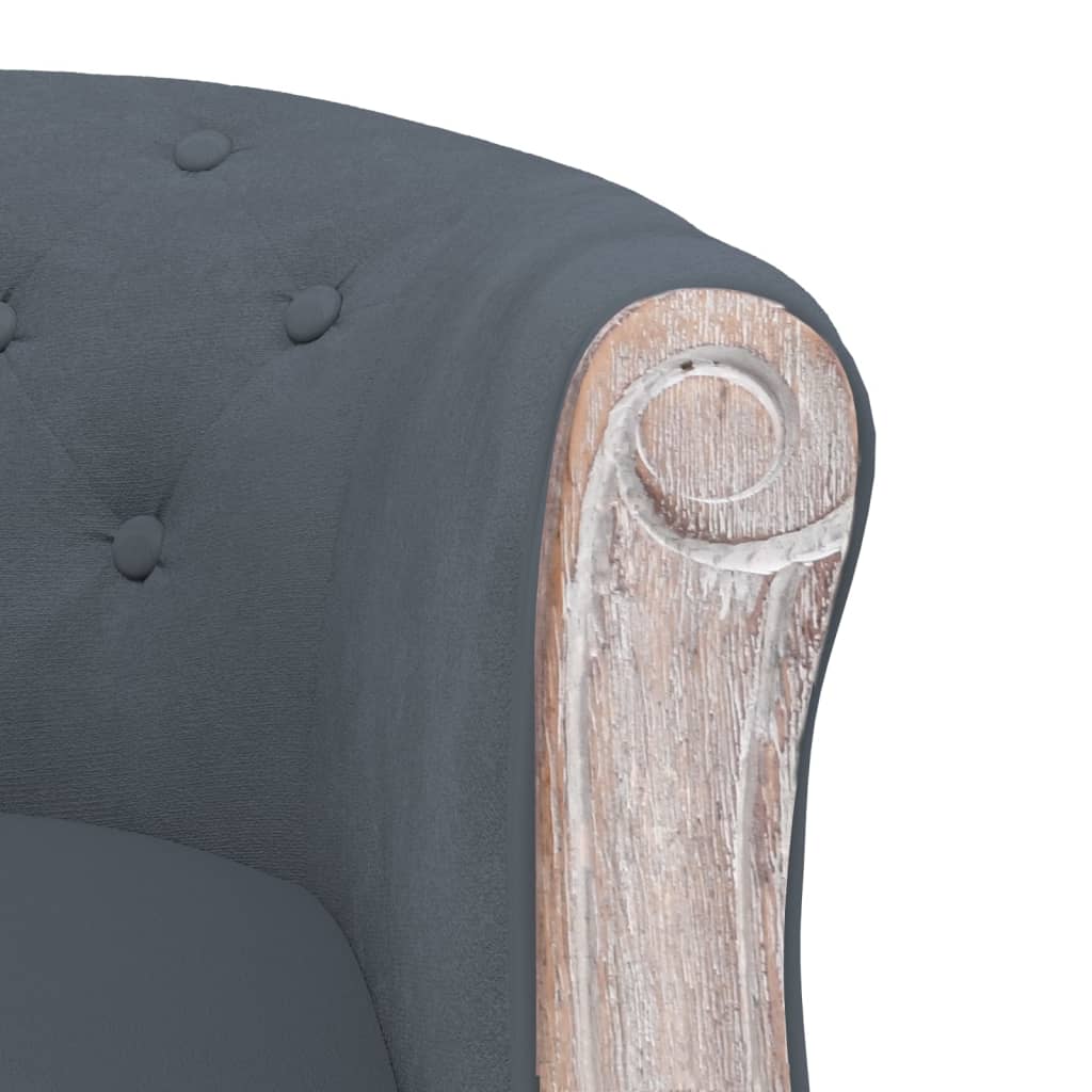 Dining Chair Dark Grey Velvet