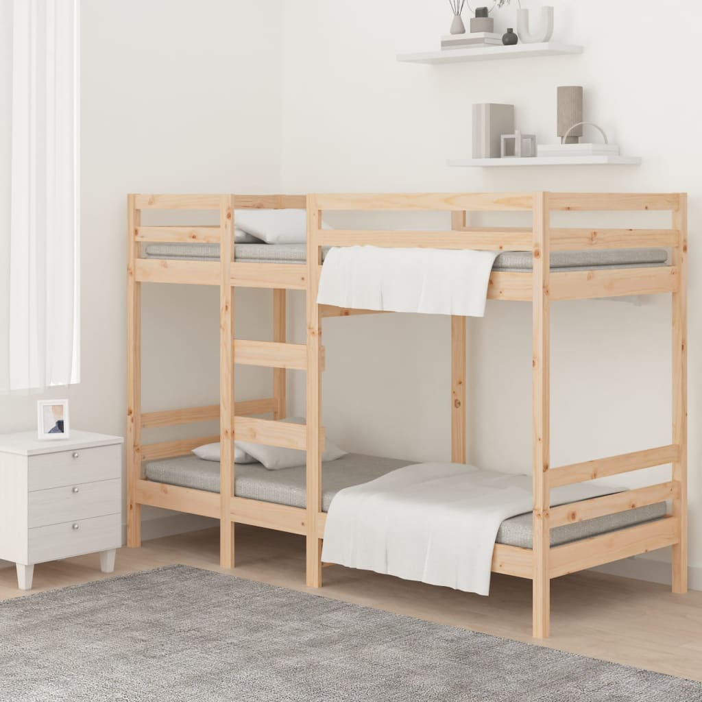 Bunk Bed without Mattress 75x190 cm Small Single Solid Wood Pine