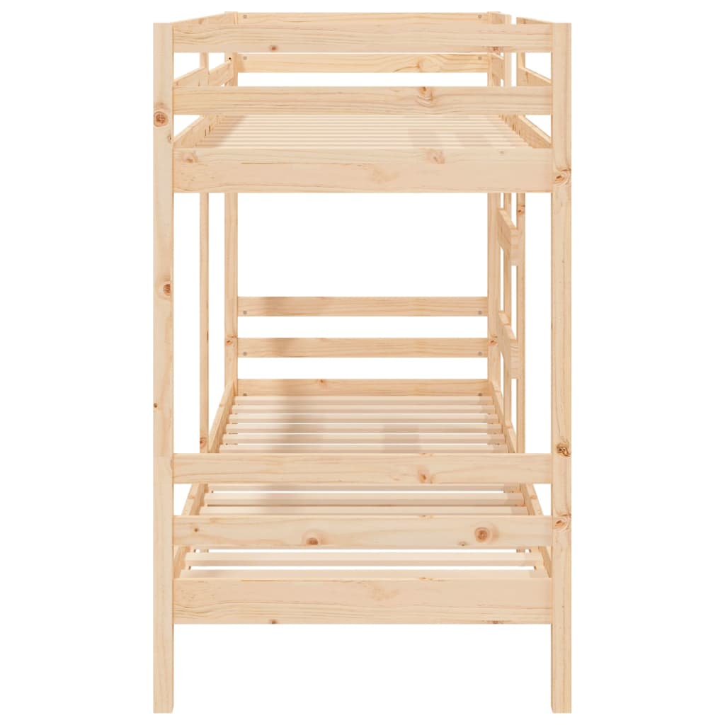 Bunk Bed without Mattress 75x190 cm Small Single Solid Wood Pine