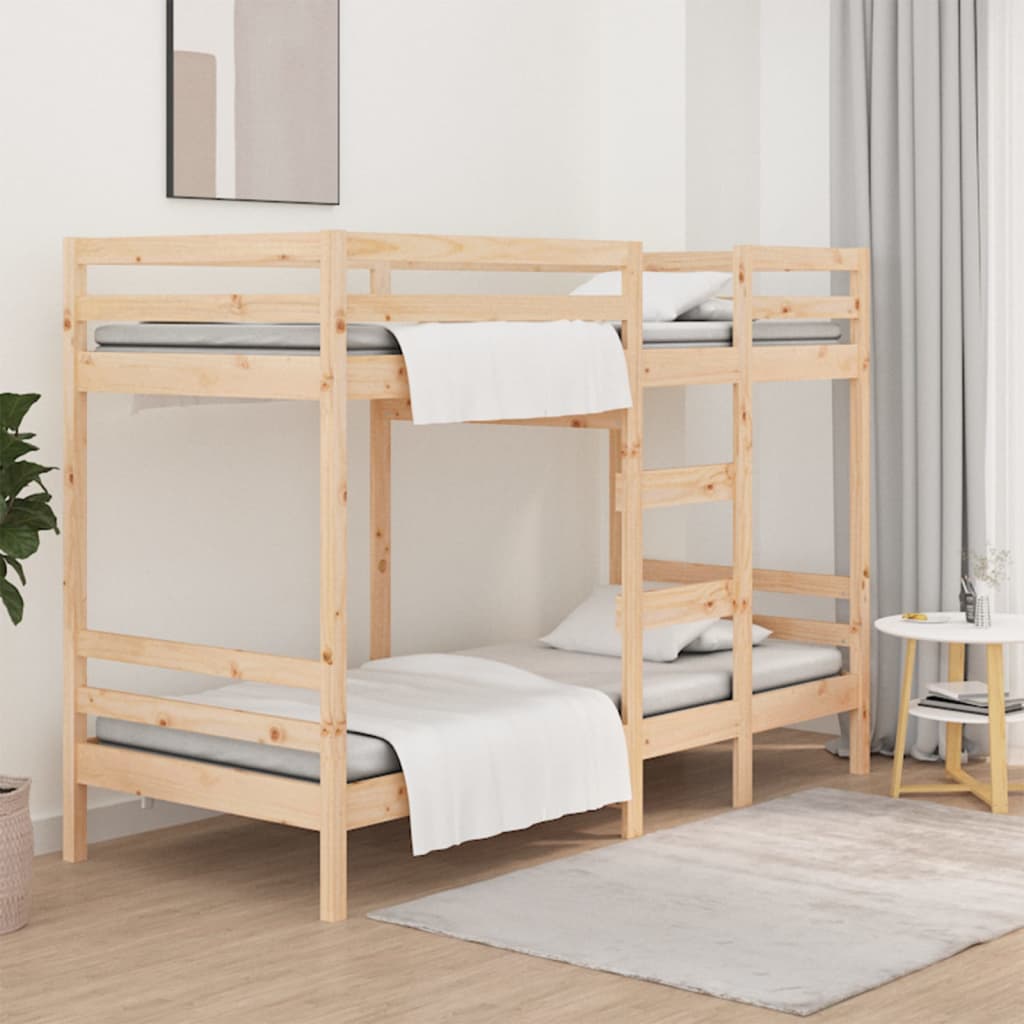 Bunk Bed without Mattress 75x190 cm Small Single Solid Wood Pine