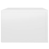 Wall-mounted Bedside Cabinet High Gloss White 50x36x25 cm