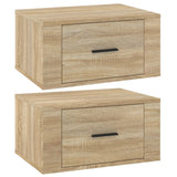 Wall-mounted Bedside Cabinets 2 pcs Sonoma Oak 50x36x25 cm