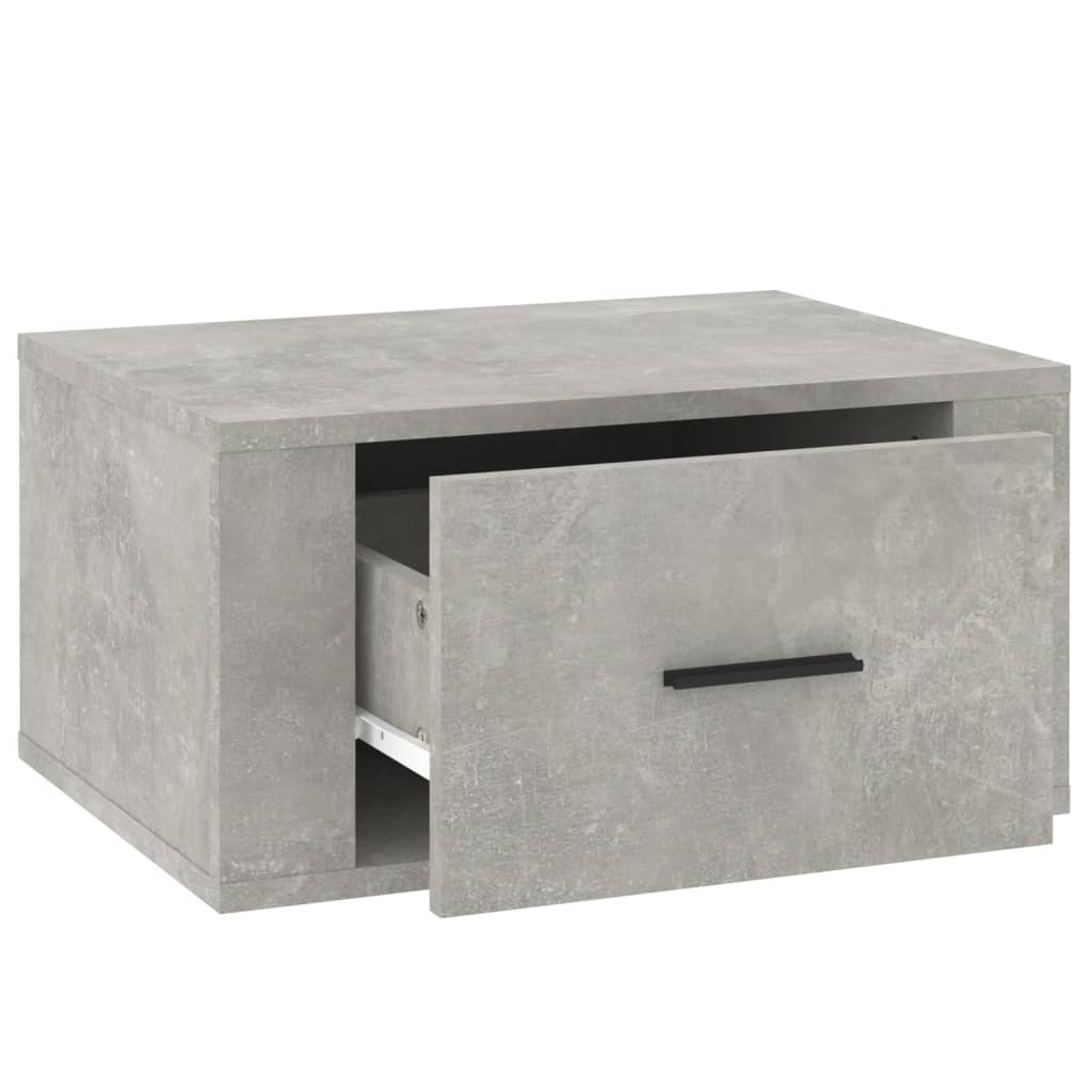 Wall-mounted Bedside Cabinets 2 pcs Concrete Grey 50x36x25 cm