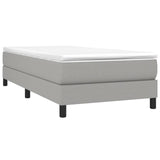 Bed Frame without Mattress Light Grey 90x200 cm Fabric