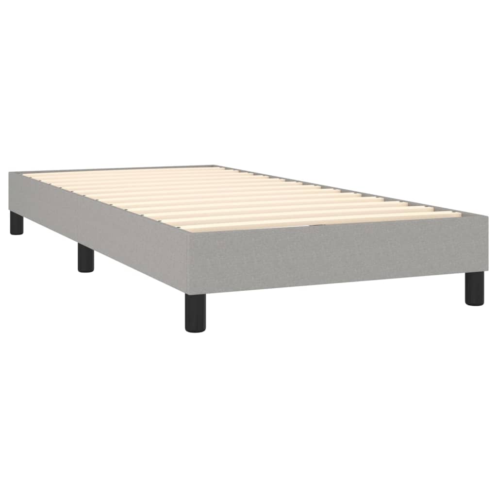 Bed Frame without Mattress Light Grey 90x200 cm Fabric