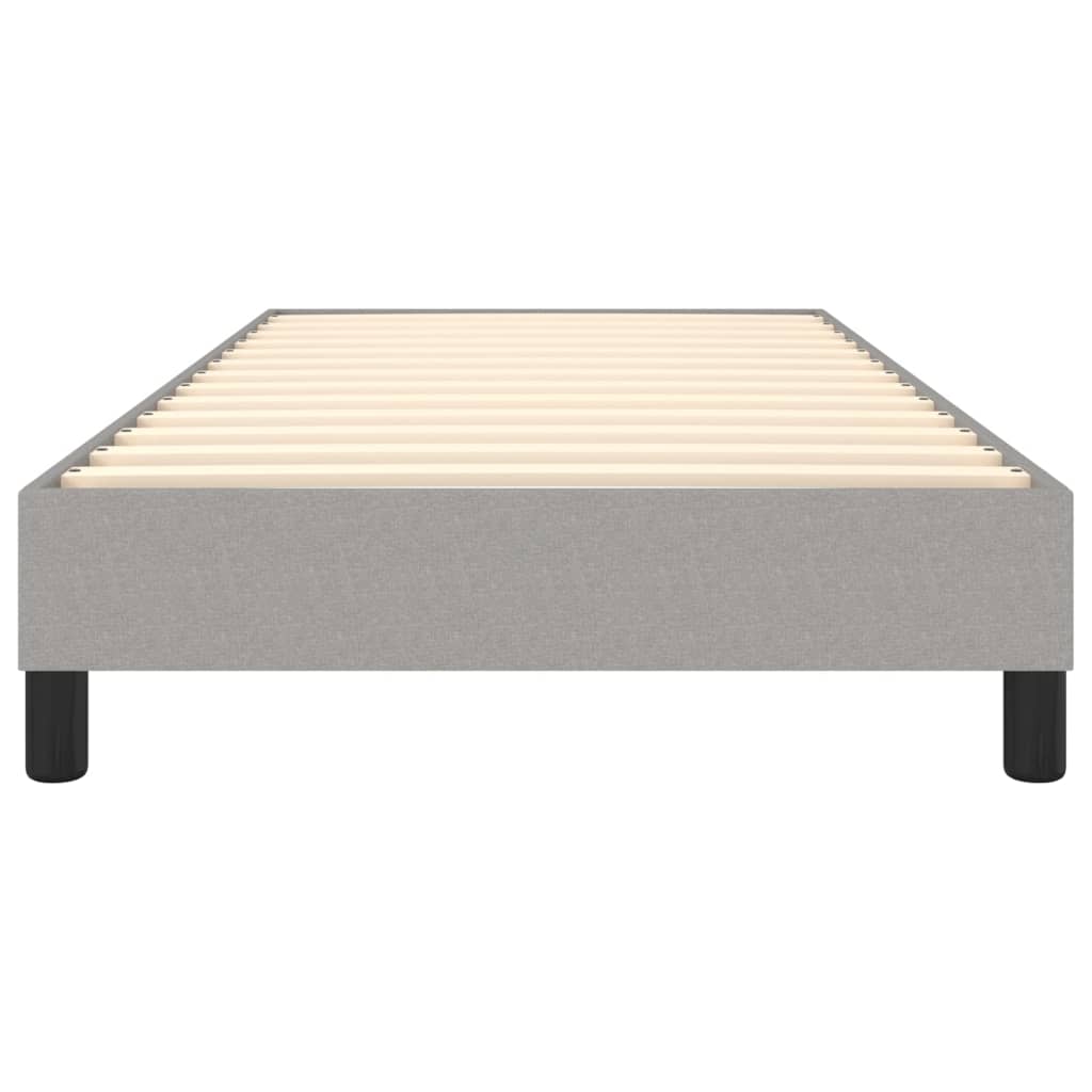 Bed Frame without Mattress Light Grey 90x200 cm Fabric