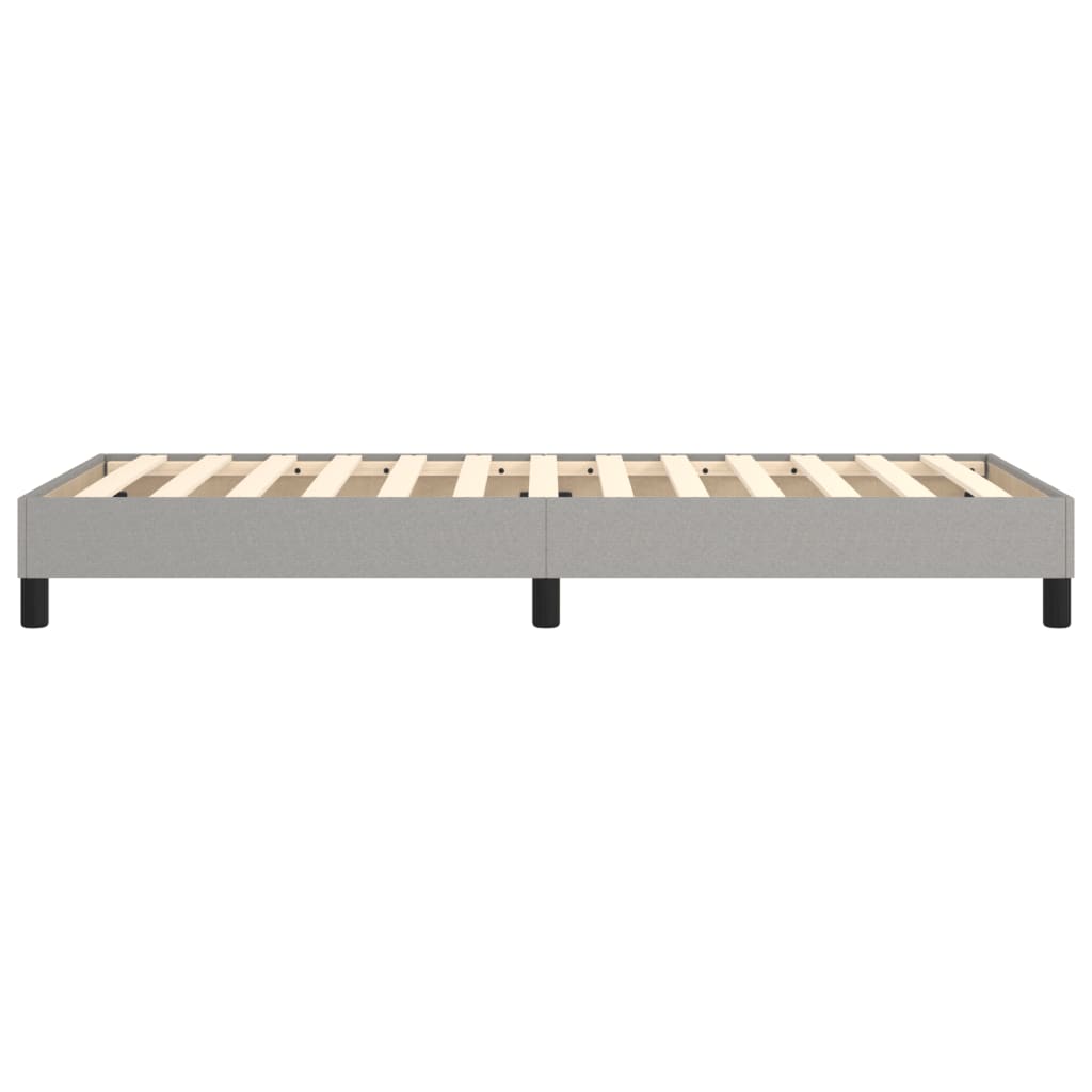 Bed Frame without Mattress Light Grey 90x200 cm Fabric