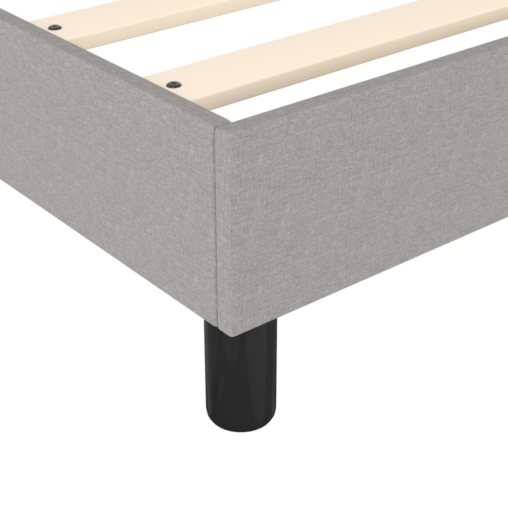 Bed Frame without Mattress Light Grey 90x200 cm Fabric