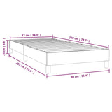 Bed Frame without Mattress Light Grey 90x200 cm Fabric