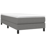 Bed Frame without Mattress Dark Grey 90x200 cm Fabric