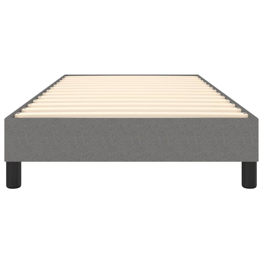 Bed Frame without Mattress Dark Grey 90x200 cm Fabric