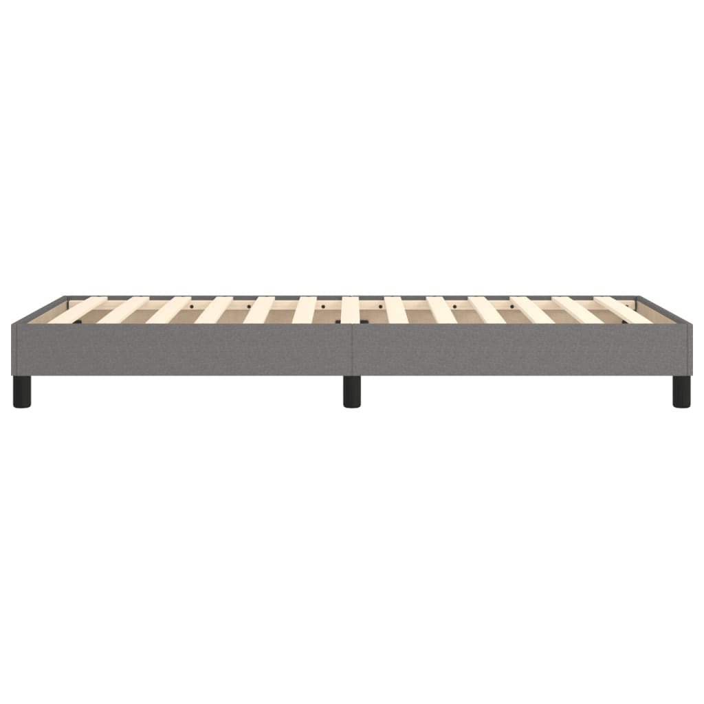 Bed Frame without Mattress Dark Grey 90x200 cm Fabric