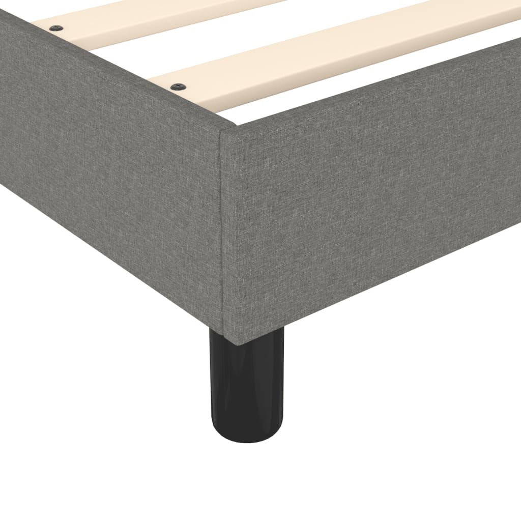 Bed Frame without Mattress Dark Grey 90x200 cm Fabric