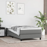 Bed Frame without Mattress Dark Grey 90x200 cm Fabric