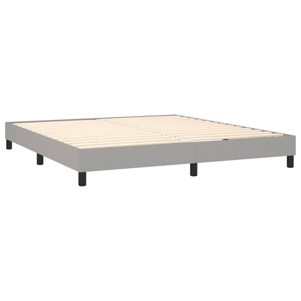 Bed Frame without Mattress Light Grey 180x200 cm Super King Fabric