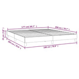 Bed Frame without Mattress Light Grey 180x200 cm Super King Fabric