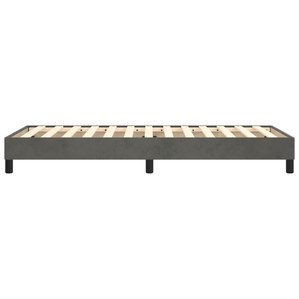 Bed Frame without Mattress Dark Grey 90x200 cm Velvet