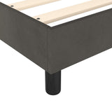 Bed Frame without Mattress Dark Grey 90x200 cm Velvet