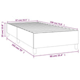 Bed Frame without Mattress Dark Grey Single Fabric (UK/IE/FI/NO only)