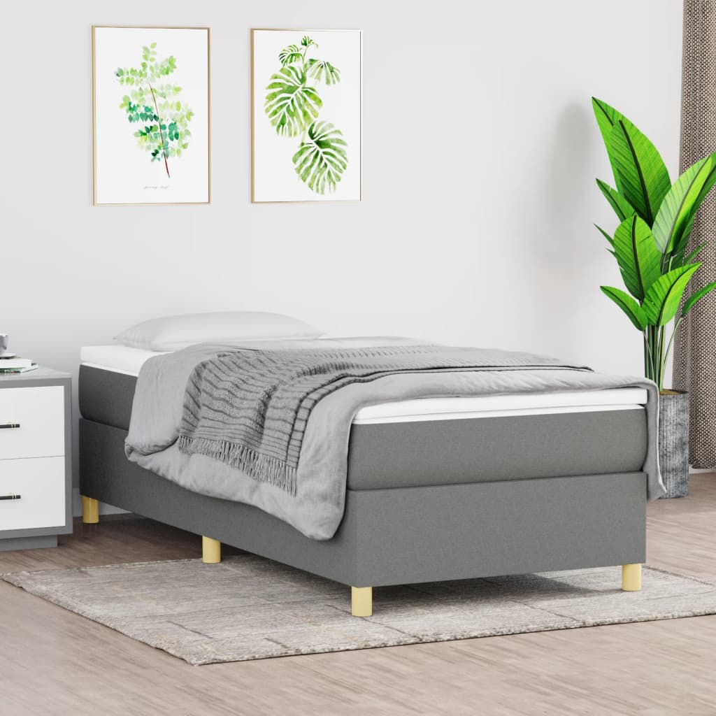 Bed Frame without Mattress Dark Grey Single Fabric (UK/IE/FI/NO only)