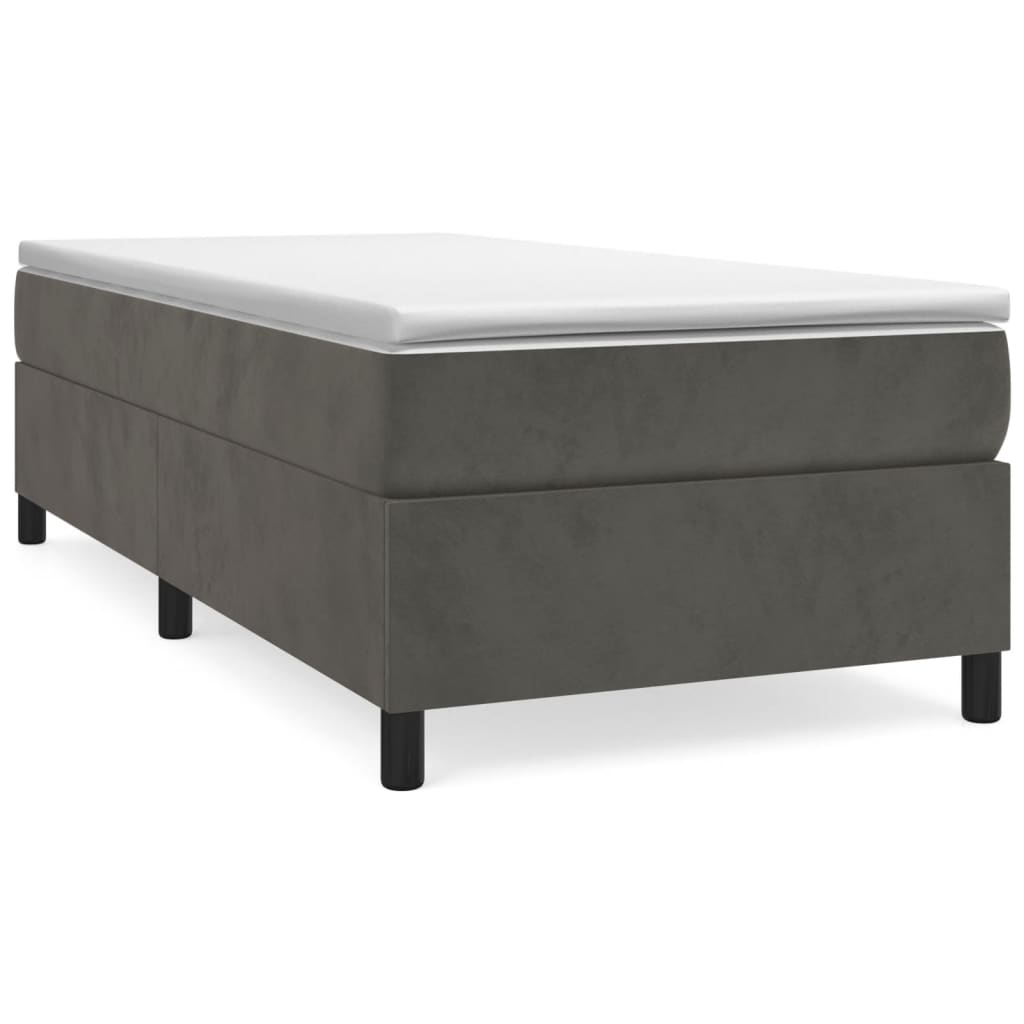 Bed Frame without Mattress Dark Grey Single Velvet (UK/IE/FI/NO only)