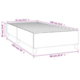 Bed Frame without Mattress Dark Grey Single Velvet (UK/IE/FI/NO only)