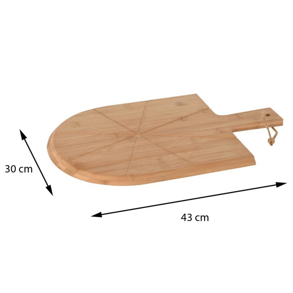 3 Piece Pizza Cutting Set 43x30 cm Bamboo