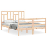 Bed Frame without Mattress 140x190 cm Solid Wood