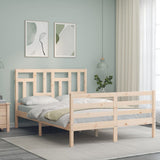 Bed Frame without Mattress 140x190 cm Solid Wood