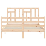 Bed Frame without Mattress 140x190 cm Solid Wood