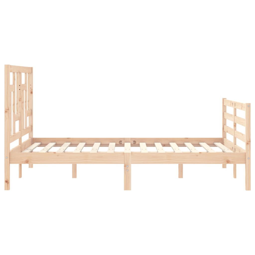 Bed Frame without Mattress 140x190 cm Solid Wood