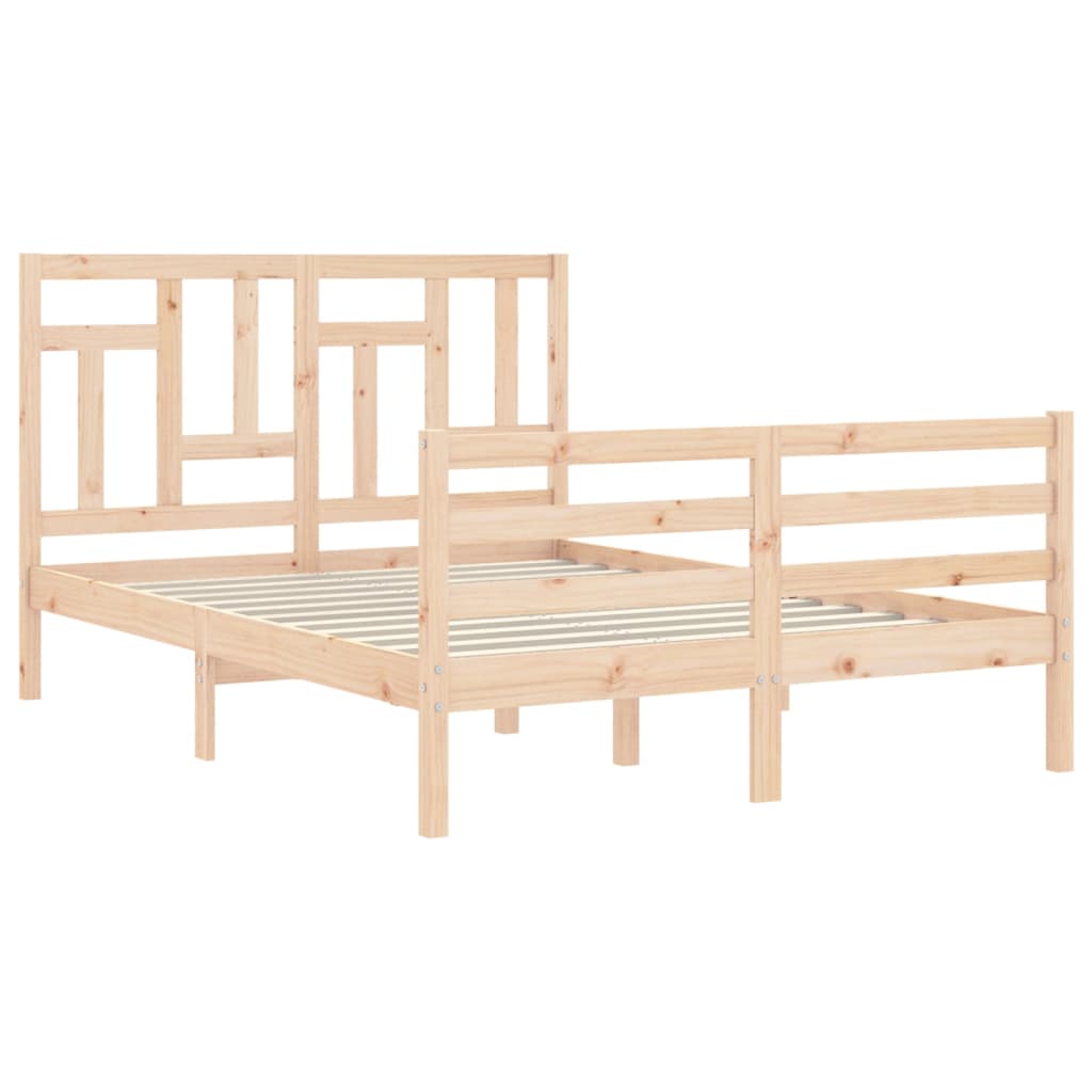 Bed Frame without Mattress 140x200 cm Solid Wood