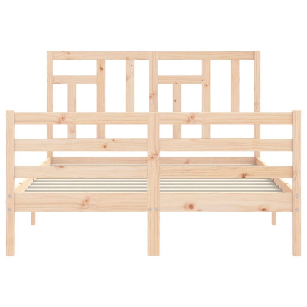 Bed Frame without Mattress 140x200 cm Solid Wood