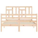 Bed Frame without Mattress 140x200 cm Solid Wood