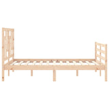 Bed Frame without Mattress 140x200 cm Solid Wood