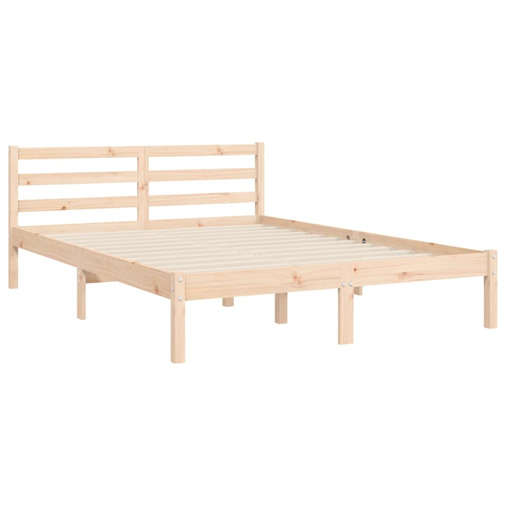 Bed Frame without Mattress 140x200 cm Solid Wood