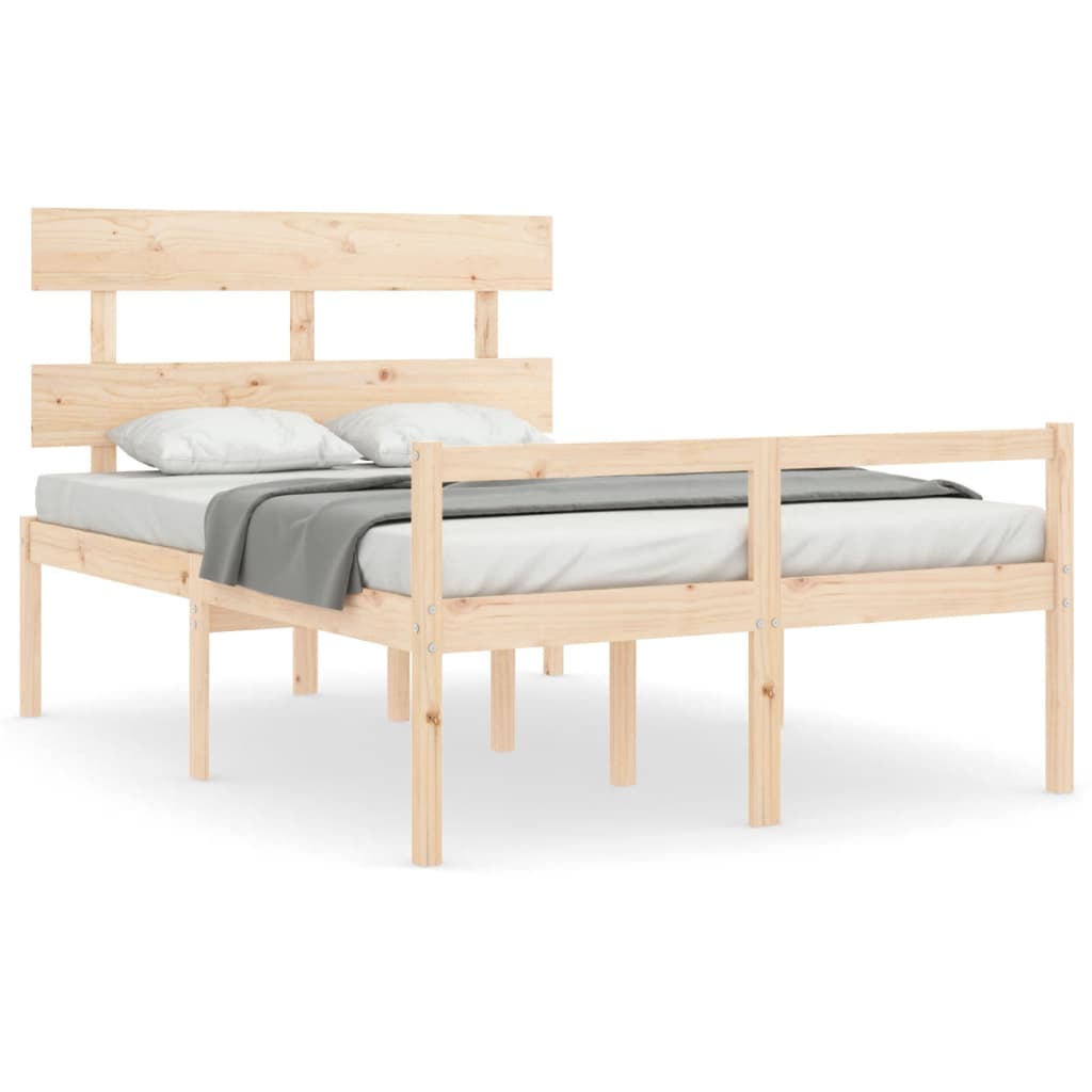 Senior Bed without Mattress 140x190 cm Solid Wood