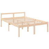 Senior Bed without Mattress 140x190 cm Solid Wood