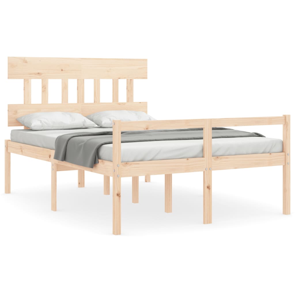 Senior Bed without Mattress 140x190 cm Solid Wood